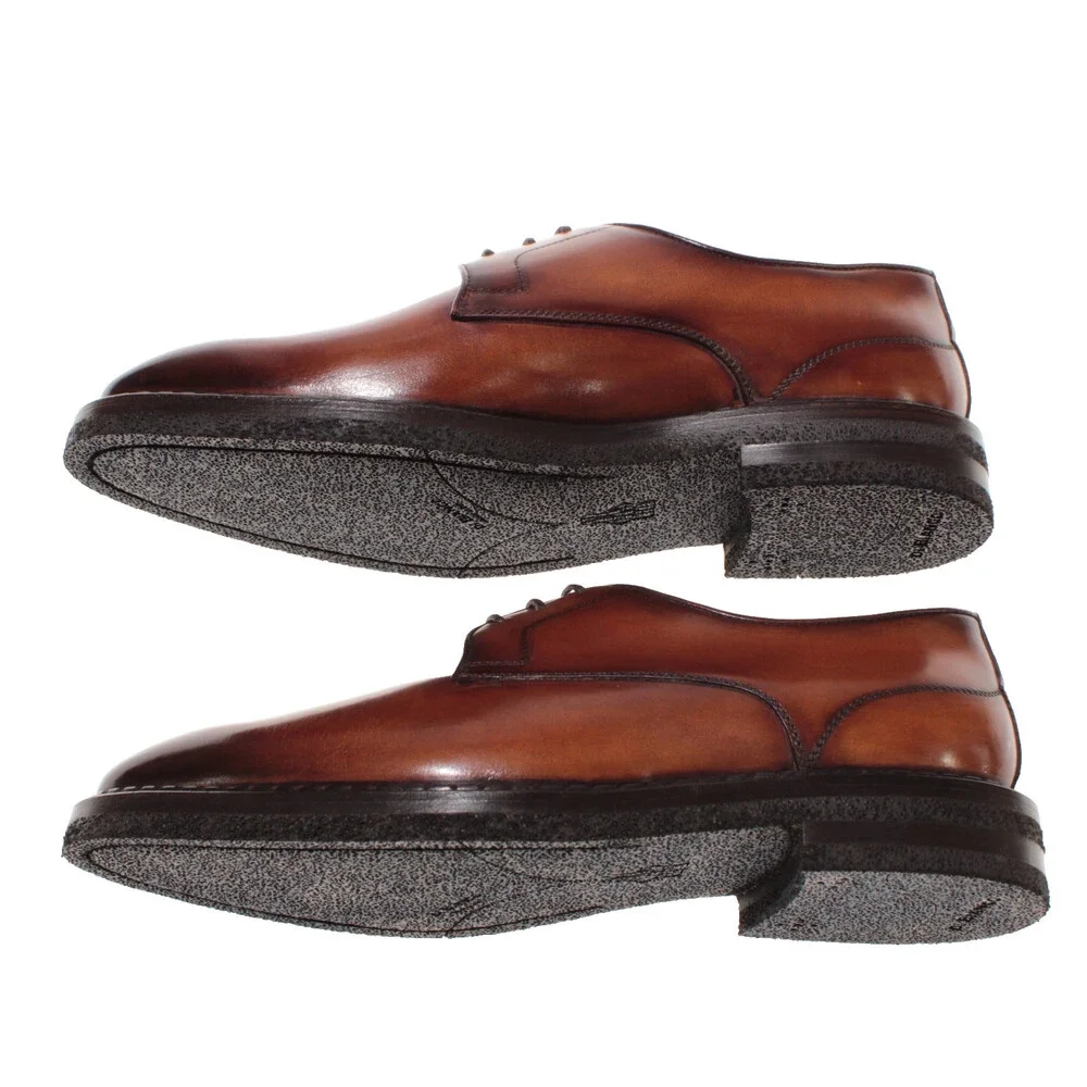 Di Bianco NWB Derby Dress Shoes Size 9 US in Brown Leather Made in Italy